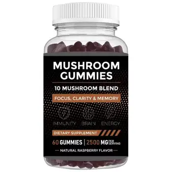 Nootropic Brain Supplement Improve Memory & Sleep Immune Health Lions Mane Reishi Mushroom Gummies