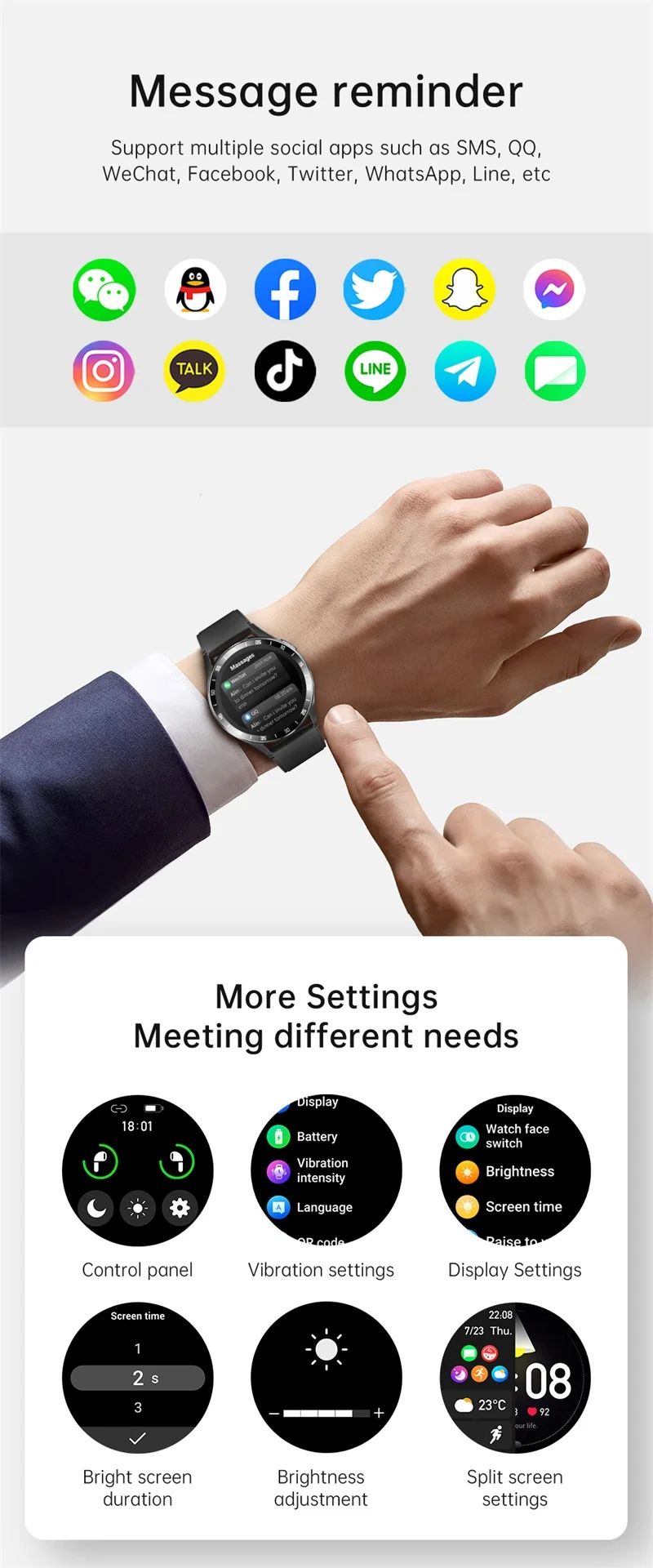 X10 2 in 1 Smart Watch with TWS Earbuds NFC IP67 Waterproof Fitness Tracker 1.39" HD Touchscreen Heart Rate SpO2 Monitor Sport Smartwatch for Men (11).jpg