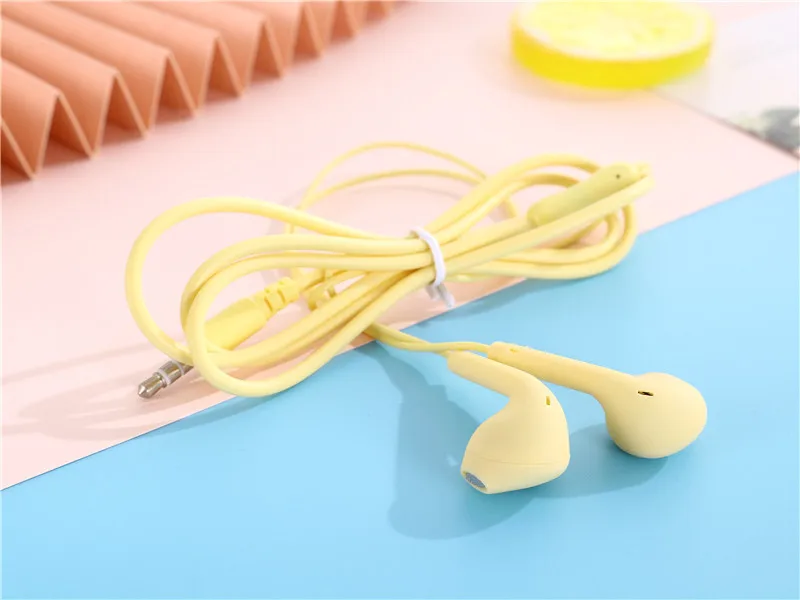 High Quality Cheap Macaron Colour Wired Earbuds Earphone 3.5mm in Ear Headphones