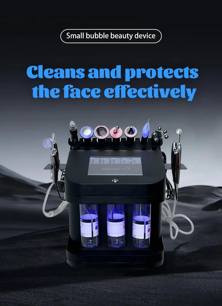 Aqua Peel Facial Machine Hydrodermabrasion Skin Rejuvenation Device for Professional Use 2 <strong>TECHNICAL SPECIFICATIONS</strong> Power: 110W Voltage: 100V/110V/220V Treatment Handpieces: 10 pcs Screen Size: 10.1inVacuum Range:0-90kpa Vacuum Range:0-90kpa Ultrasonic: 1Mhz / 2W/cm2 RF frequency:1.5Mhz Package Size: 47*45*42cm Package Weight: 10kg ReturnPolicy: <b class="magic-5"><span style="color: #2196ed;">30 Days Money back guarantee</span></b> <a href="http://skintechx.com/refund_returns" data-sm="true">Return Policy</a> ShippingDetails: <b class="magic-5"><span style="color: #2196ed;">FREE SHIPPING fast delivery</span></b> <a href="https://skintechx.com/shipping-policy" data-sm="true">Shipping policy</a> Aqua Peel Facial Machine Hydrodermabrasion Skin Rejuvenation Device for Professional Use
