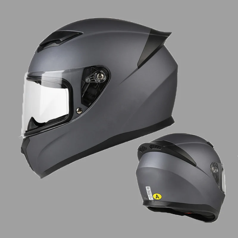 High Demand 3C Certified Full Face Motorcycle Helmet with Double Lens Clear Sun Visor and Air Vents for Safety