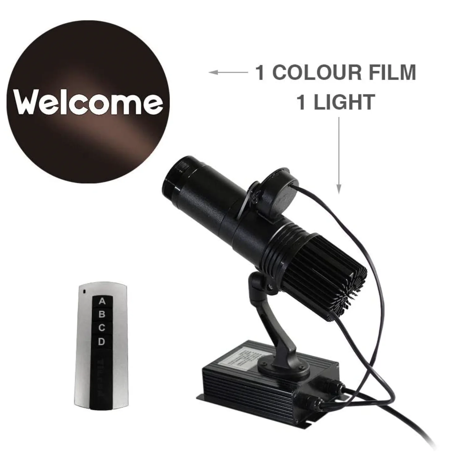 Waterproof Static Gobo Advertising Light Building Wall Projection Logo Floor Projector Waterproof