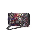Pu Bag Small Crossbody Bag Scrawl Small PU Leather Hand Bag For Women 2021 Trend Graffiti Designer