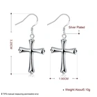 Dangle Wholesales Fashion Stud Dangle Plated Silver Cross Earrings For Men And Women