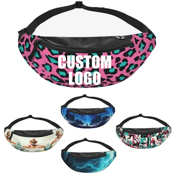 2024 Light Fashionable Polyester Fanny Pack Travel Outdoor Sports Running Pouch Custom Logo OEM Waist Bag for Women and Men