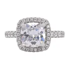 Gold Ring Wedding Pure 10K White Gold Ring Romantic Wedding Band 2.5Ct Engagement Gift Moissanite Diamond Ring