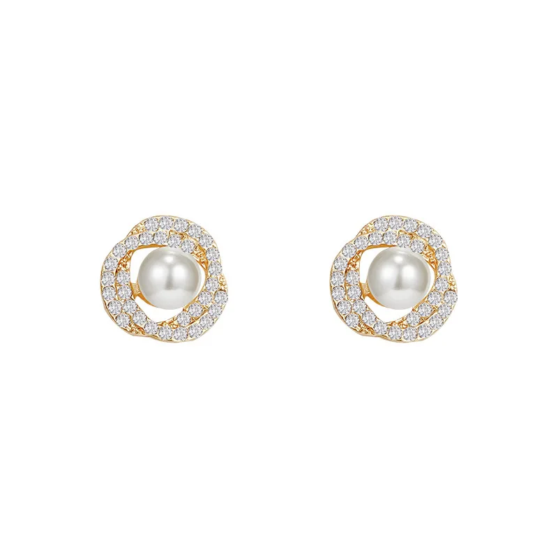 exquisite Baroque pearl earrings women 2022 year new trend simple wild French retro earrings