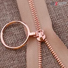 Zippers Zippers Metal Teeth Zipper 3# Copper Teeth Rose Gold Open-end Metal Zippers