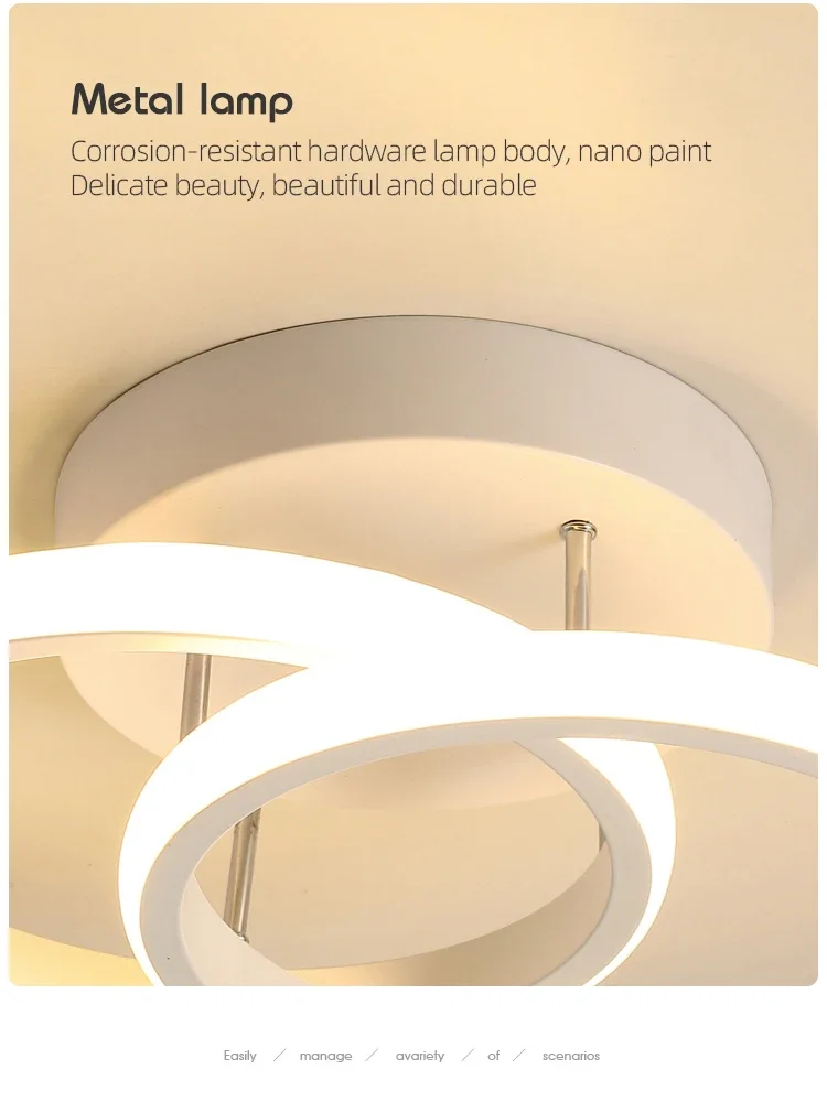 Nodic Indoor Surface Mounted Round Square Acrylic Drop Corridor Ceiling