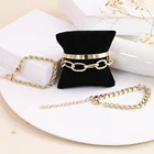 Jewelry New Style Hot Selling Exotic Geometric Alloy Bracelet Set Jewelry For Woman