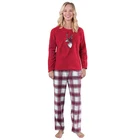 Family Round Neck Long Sleeve Plaid Christmas Elk Family Pajamas For Parents And Children