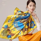 Brand Scarf Shawl Scarf Women Luxury Brand Original Custom Scarves Large Square 100% Pure Silk Scarf Shawl Women
