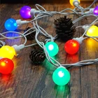 Glass String Glass 14ft 50led Glass Bulb Waterproof Light String Christmas Lamp String Wedding Garden Room Light String