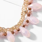Faceted Natural Gemstone Beaded Stretch Bracelet Set Faceted Glass Crytal Charm Bracelet