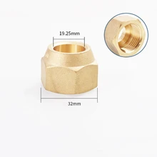 High Quality 3/4" Brass Hexagon Nuts Of Various Specifications Forged Nacelles For AC Copper Pipe Links