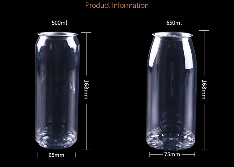 1000ml PET Bottle 1 Liter Plastic Bottle For Water Drink Milk Tea Beverage Storage Plastic Bottle Circle Cup