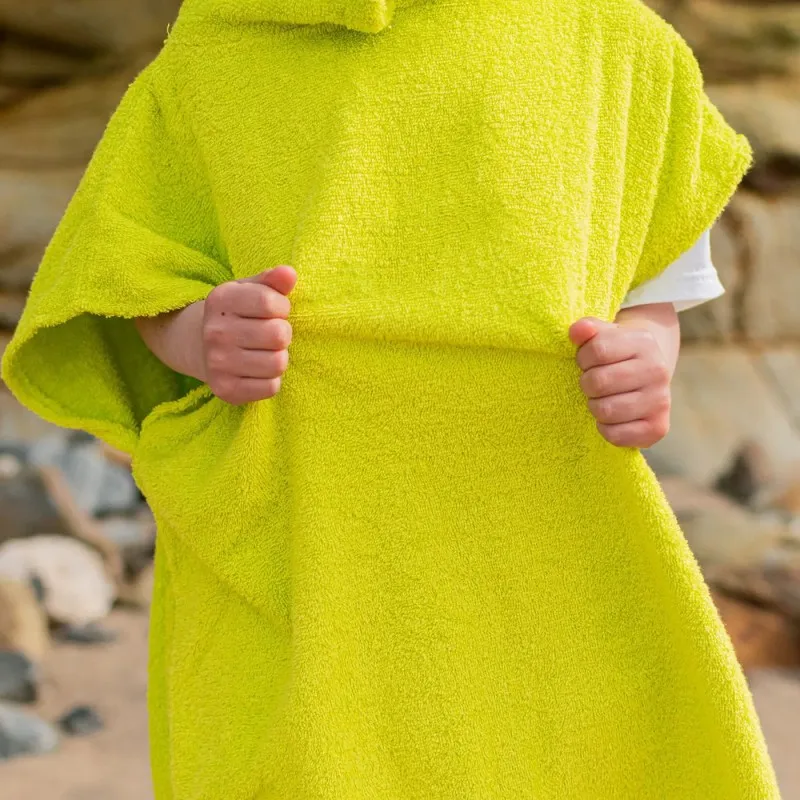 Organic cotton hooded beach poncho towel for kids