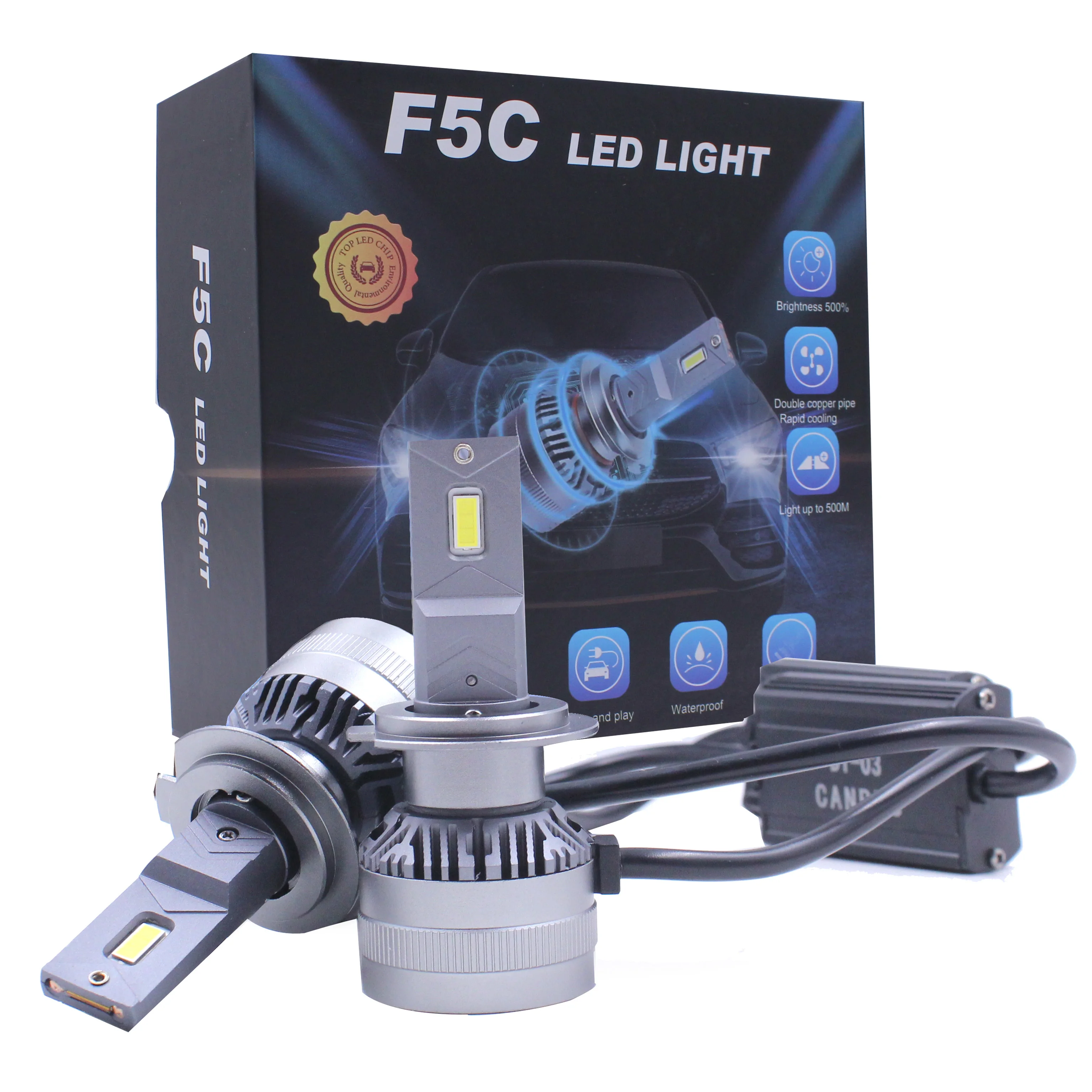 Nighteye H3 LED faros antiniebla Kit CSP 6500K Blanco Canbus No Error DRL halógeno 