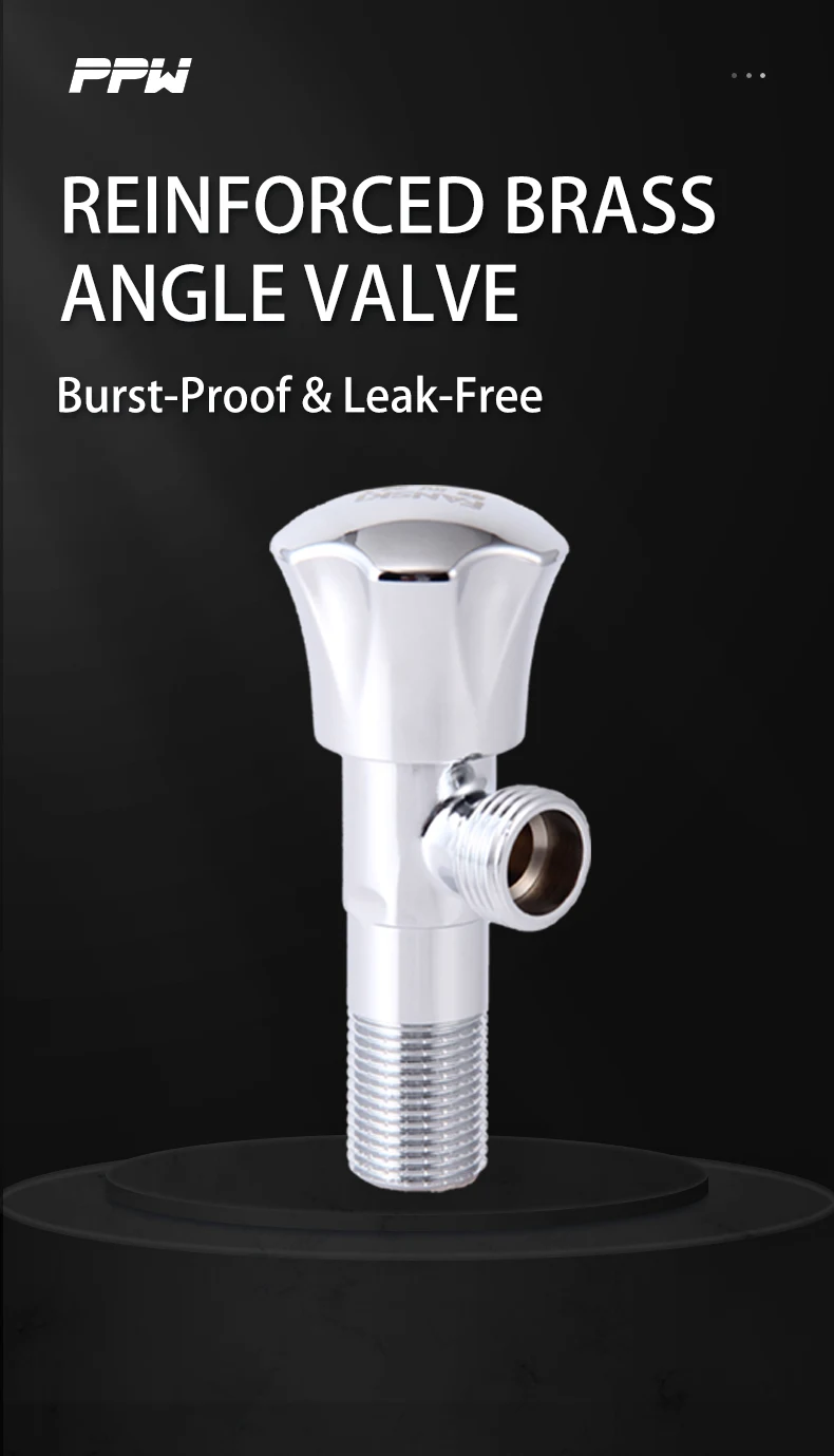 Brass G 1/2 Connection Universal Angle Valve Toilet Water Heater Thickened Manual Cold Hot Valve Polished Chrome Plating manufacture