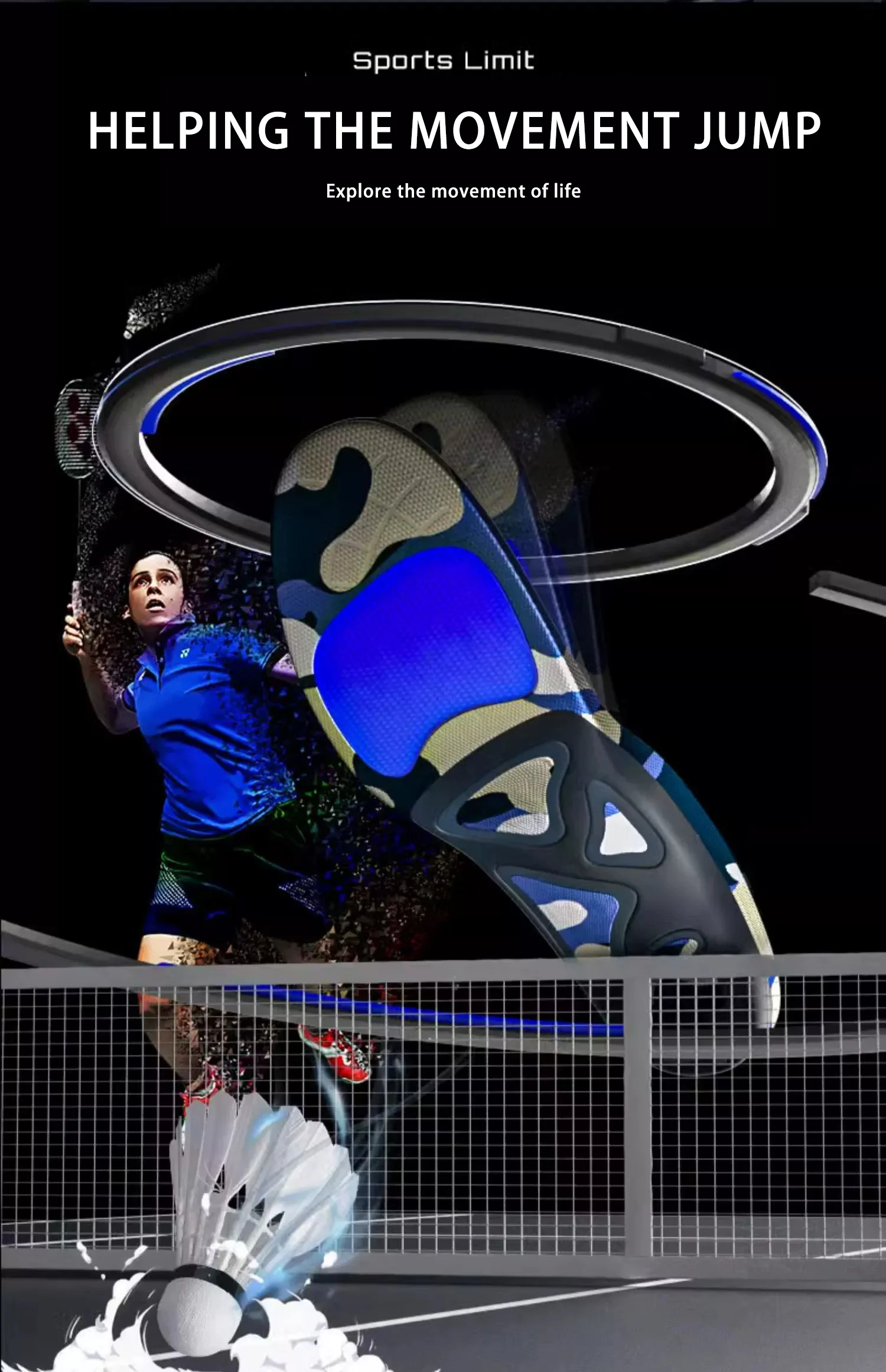 Badminton Sports Insoles with Torsion Control & TPU Arch Badminton Sports Insoles with Torsion Control & TPU Arch