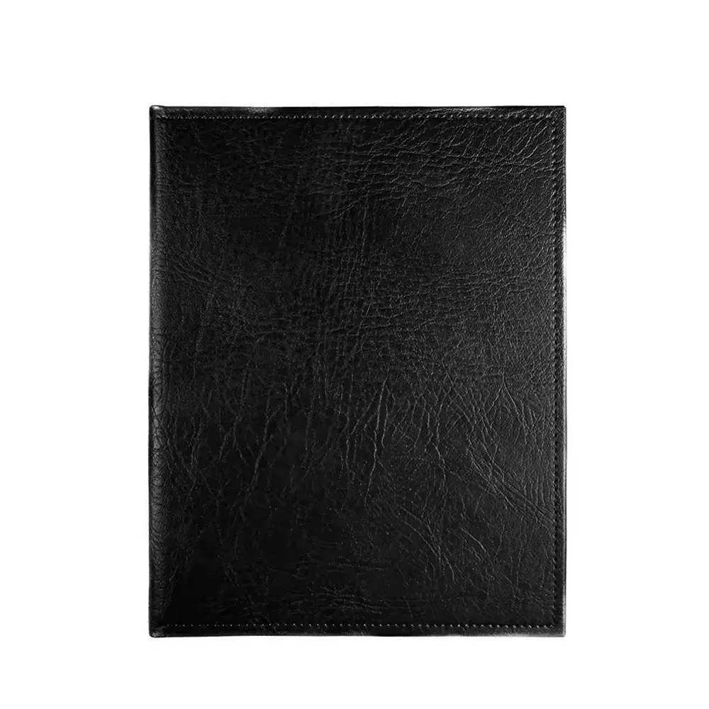 Foil Stamped Pu Leather Hard Menu Cover Folder Book for Restaurant with 6 Views factory