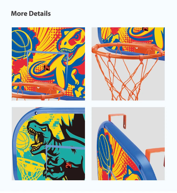product basketball backboard set with scoreboard easy to hang over door indoor outdoor hoop game for kids adults mini basketball toy-3