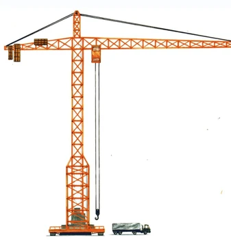 Export 6 Ton Flat Head Tower Crane TC6012-6 Inverter Site Construction Engineering Machine with Core Pump Components