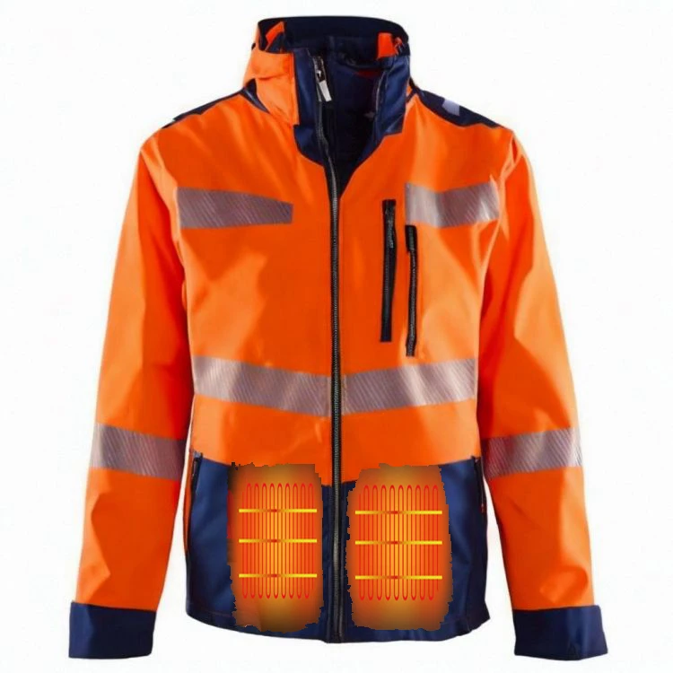 Hi Vis Soft shell Heated Jacket