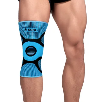 Wholesale Kunli Knee Support Brace With Two Spring Support Side Stabilizers And Silicone Pads Knee Sports Protective Kneepads