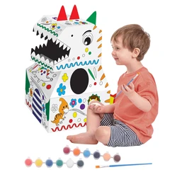 Educational toys kids doodle painting diy cardboard toys 3d animal for sale