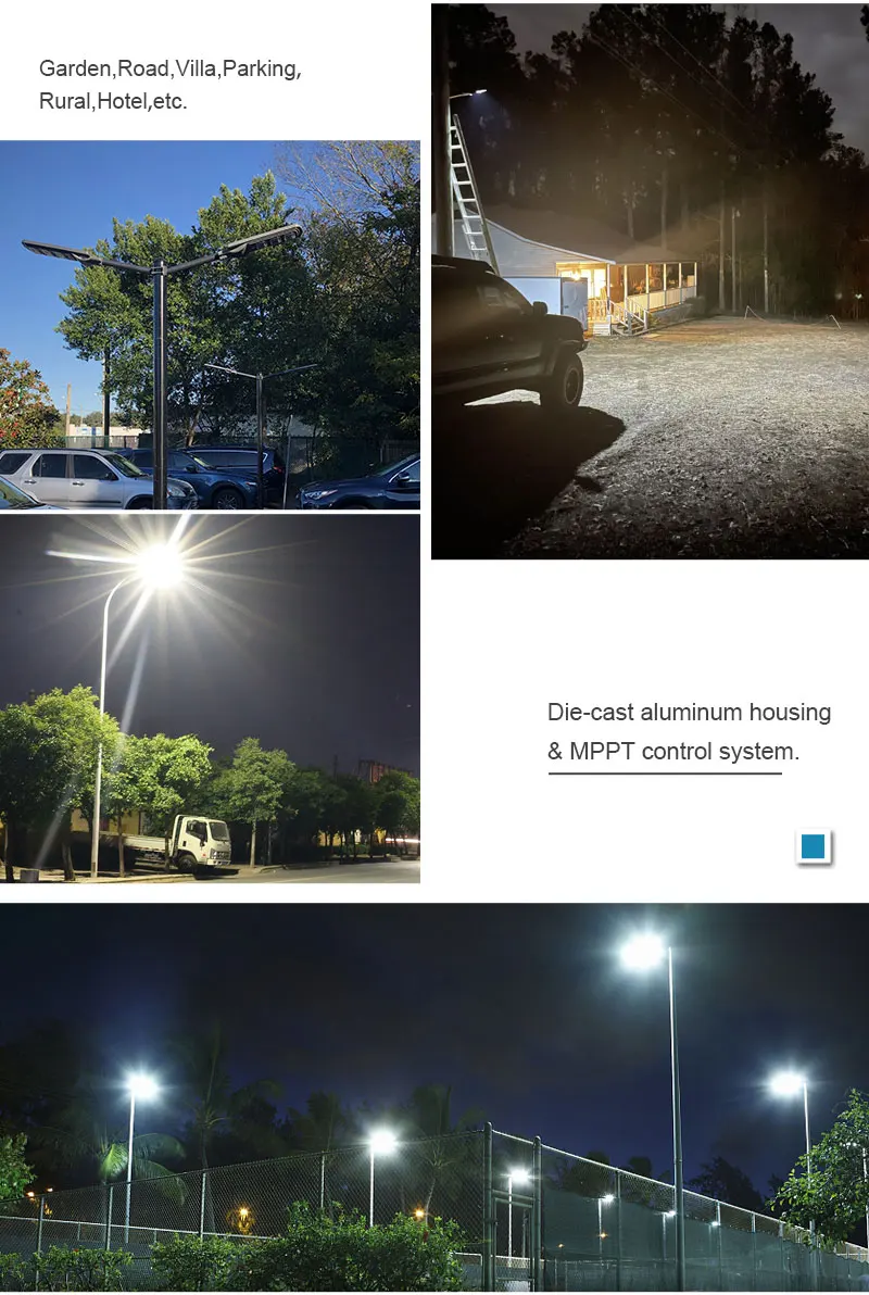 Super bright ABS solar lamp Outdoor solar led street light IP65 Waterproof 30w 60w 90w Integrated All In One Solar Street Light