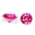 Corundum Loose Synthetic 3# Red Corundum Round Shape Brilliant Cut Corundum Gemstones In Stock