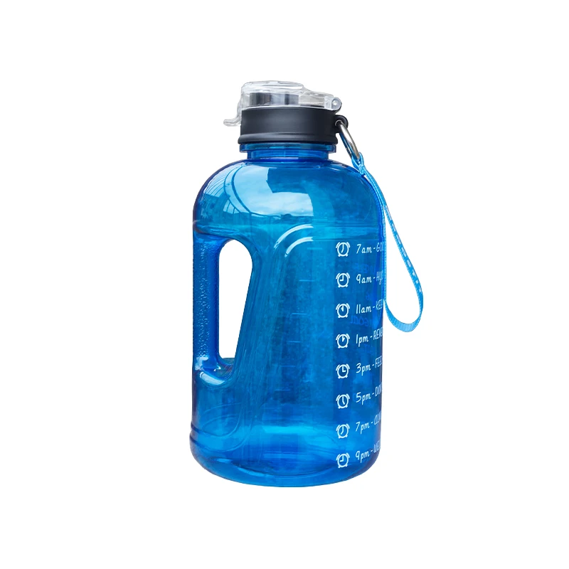 Clear Water Bottle Water Bottle 2 Liter 2.2L Gym Sports Drinking Half Gallon 64 OZ Motivational Water Bottle Custom Logo