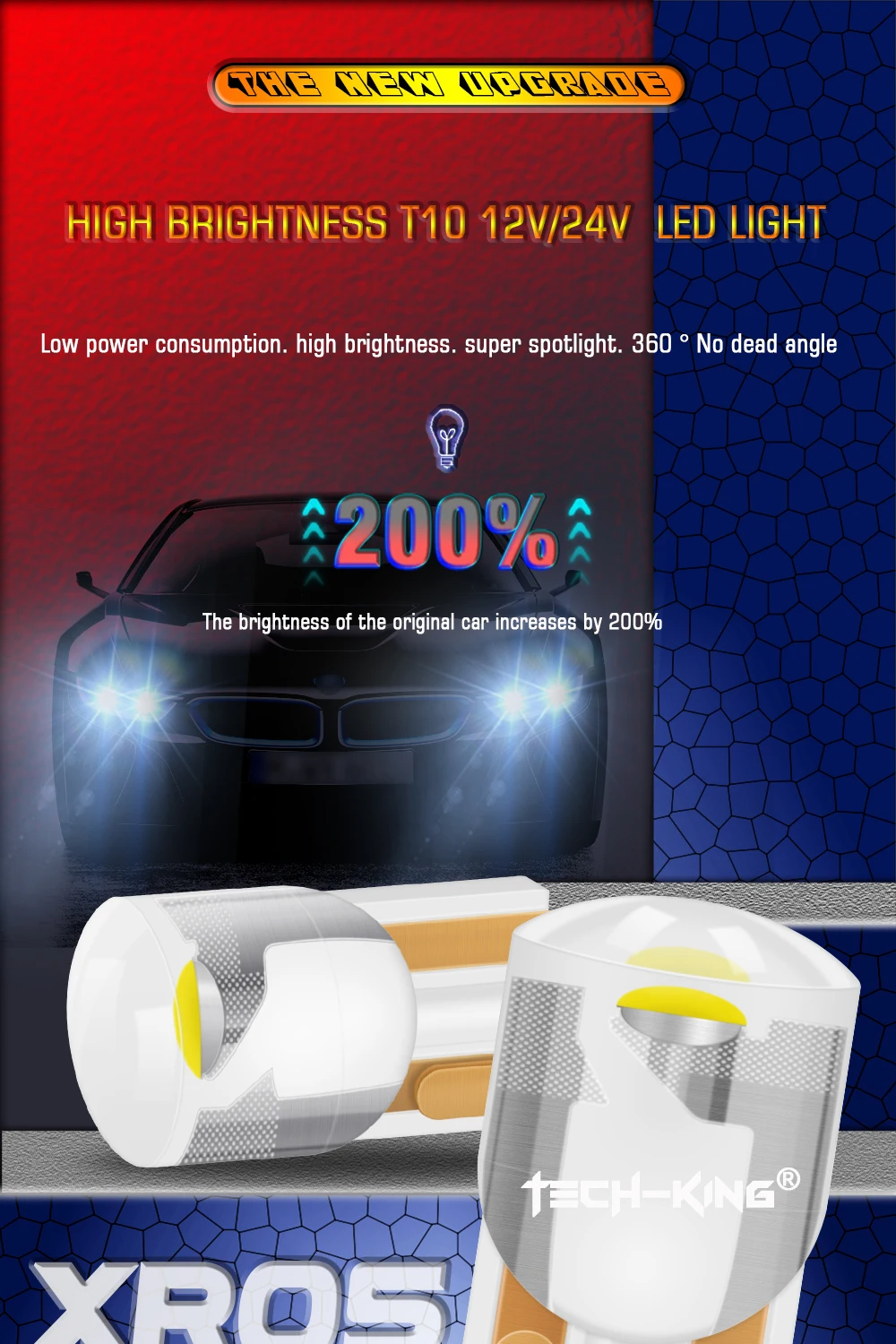 New style Automobile accessories acrylic fully transparent LED car lamp T10 width COB car bulb fitting signal light for cars