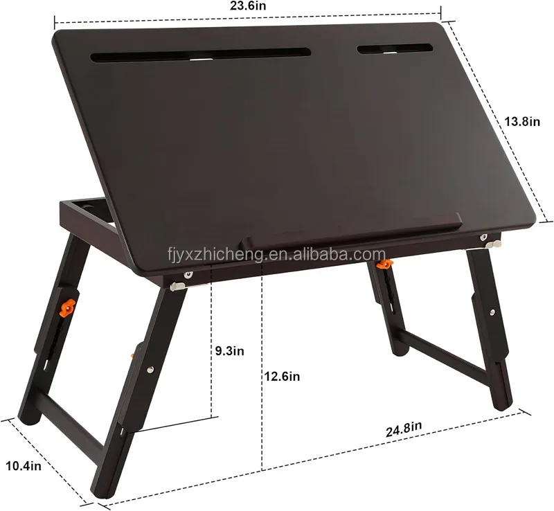 product modern foldable adjustable height angle bamboo drawing board easel tray phone slots multifunction-2