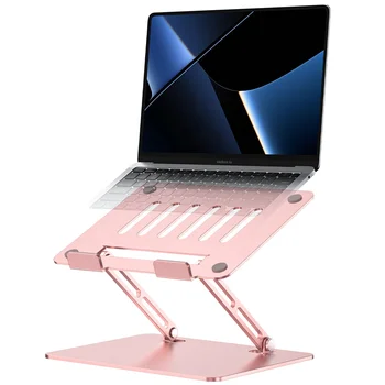 Simple to operate creative concise ergonomic desk silver aluminum alloy laptop stand lightweight carrying support stand all10-16