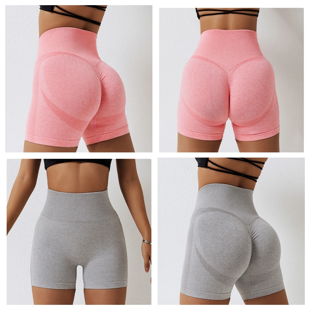 Lulu Seamless Sports Gym Shorts High Waist Summer Push Up Short Leggings For Bicycling Ladies Slimming Fitness Workout Shorts