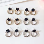Star Earrings Earrings Blue Star Rhinestone Earrings Korean Personality Wild S925 Silver Needle Love Earrings Wholesale