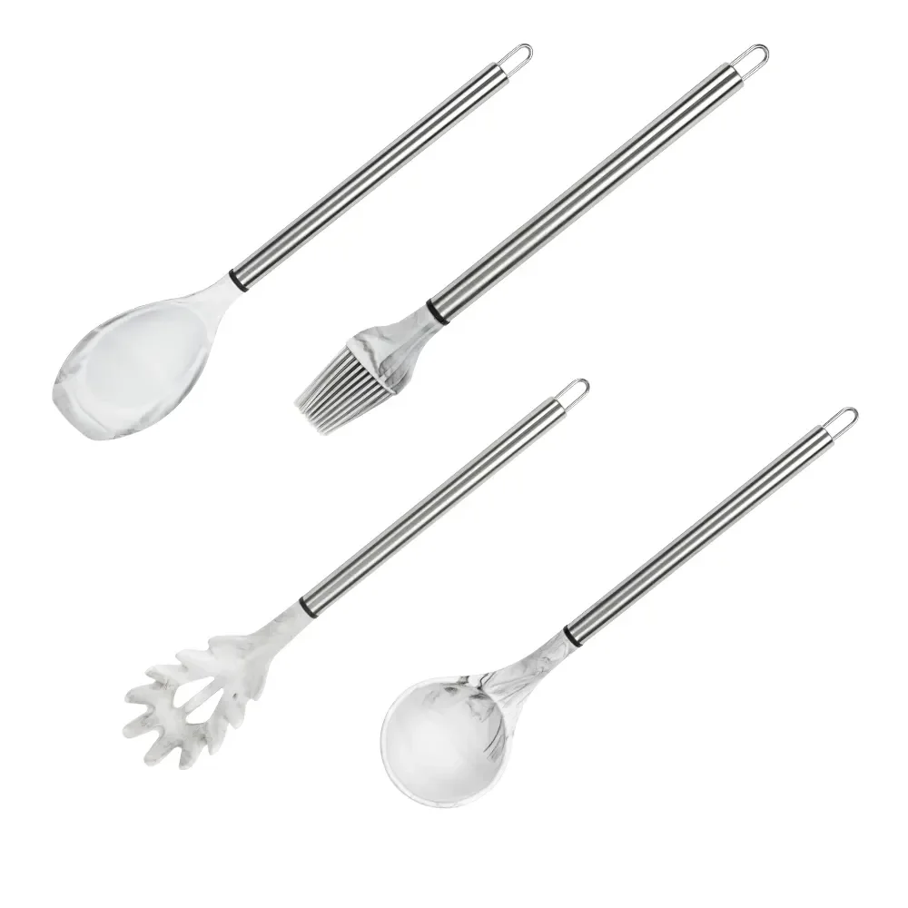 31Pcs Stainless Steel Kitchen Cooking Utensils Tools Kitchen Accessories Gadgets SetMarble Silicone Utensils Set