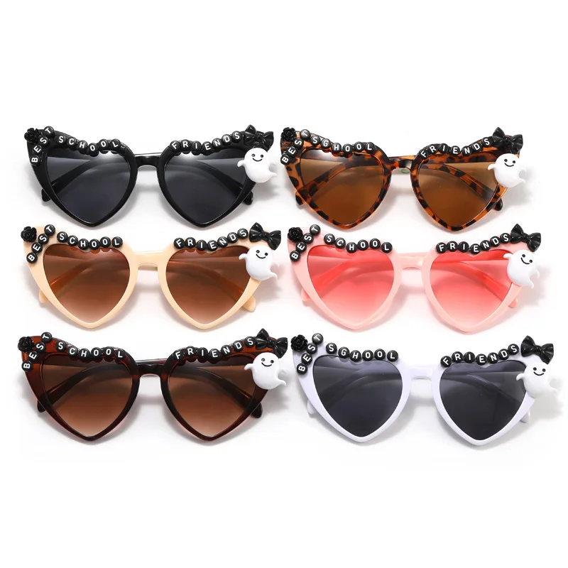 INS popular kids fashion shades sunglasses heart shape baby boys girls party glasses for children match adults