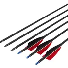 Wholesale Archery Arrow Pure Carbon Shaft 31" With Arrow Insert And 4" Turkey Feather