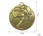 Factory OEM 70mm Metal Zinc Alloy Good Relief Antique Bronze Football Medal