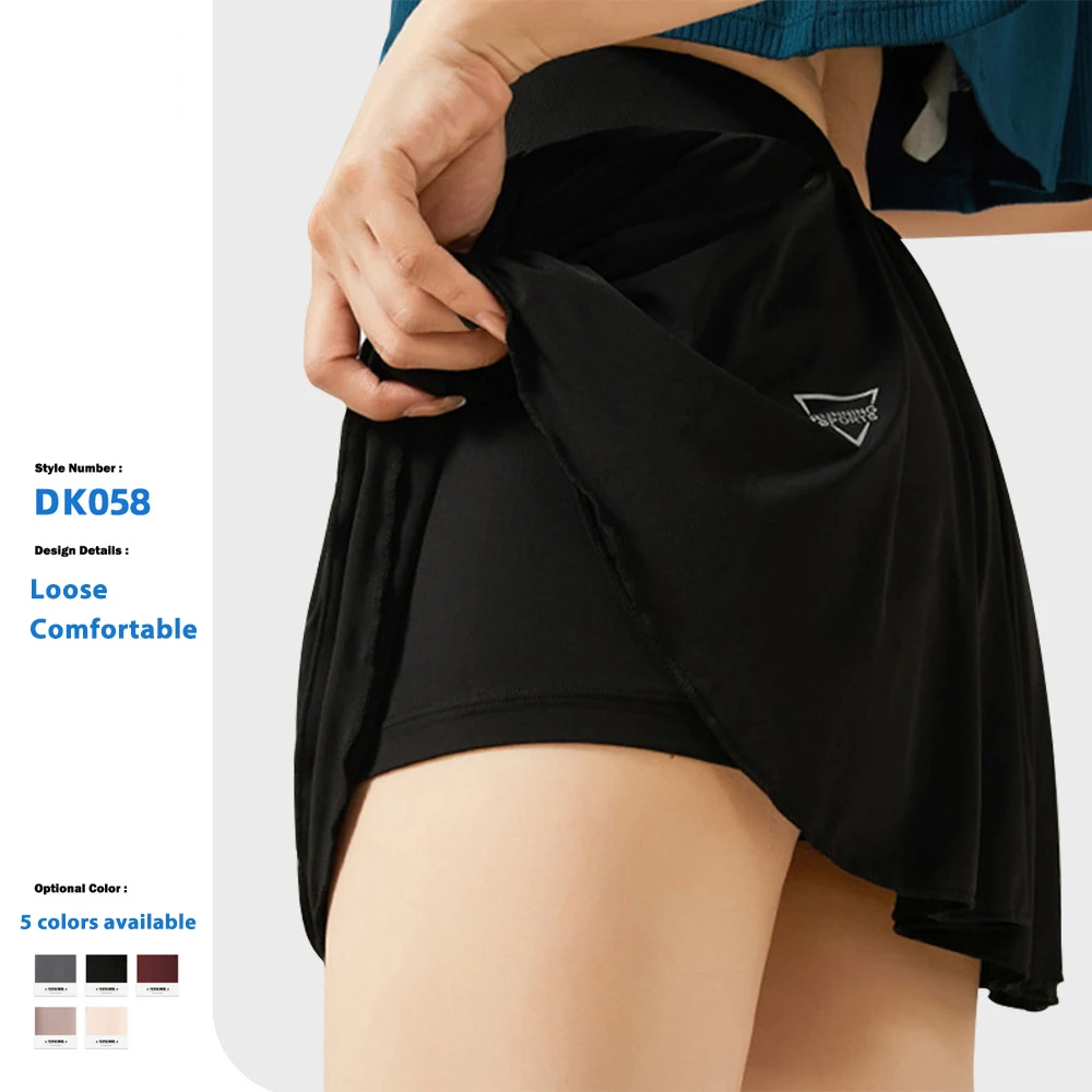 Good Quality Loose Run Quick-Dry Double-Layer Anti-Exposure Women Tennis Yoga Short Skirts Women