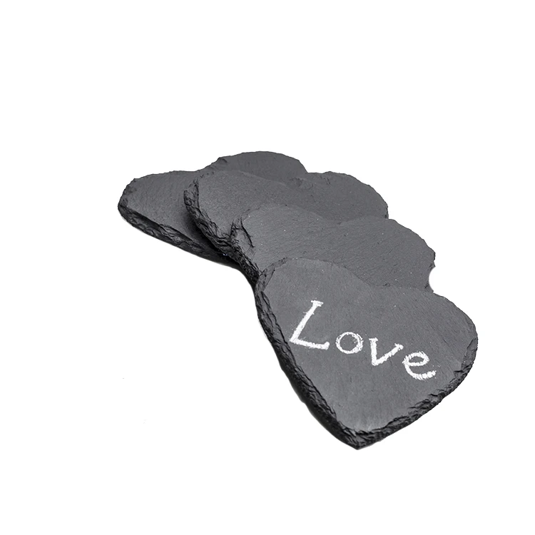 Natural Wholesale Heart Shape Slate Coasters With Rough Edge Buy