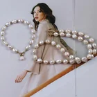 Pearl Necklace New Design 7-8mm Fashion Handmade Freshwater Baroque Pearl Necklace Bracelet Jewelry Set