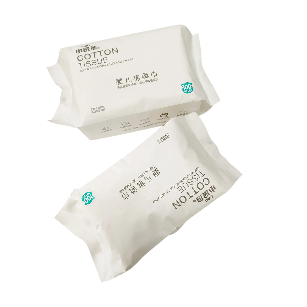 100pcs/bag wet and dry dual use Face Towel Cotton Tissue Paper Cheap Price Cotton Soft disposable face towel