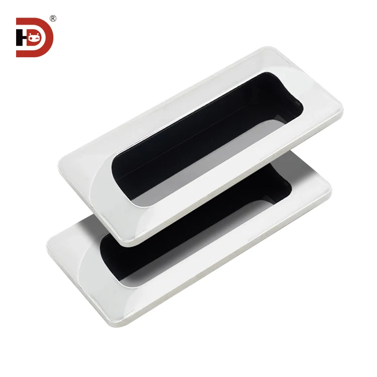 Embedded Zinc Alloy Chrome Plated Invisible Concealed Handle LS122 Embedded Sliding Door Electrical Cabinet Chassis Rack Handle manufacture