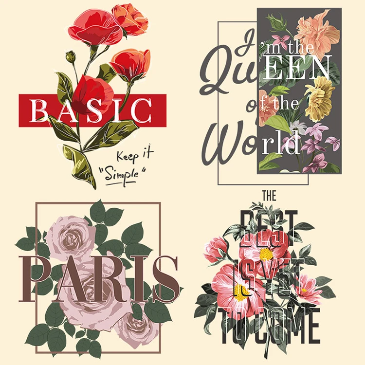 pre printed iron on transfers