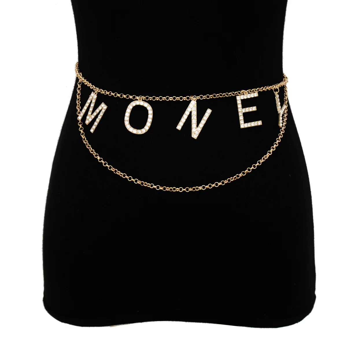 Personalized Studded Chain Belt Women 