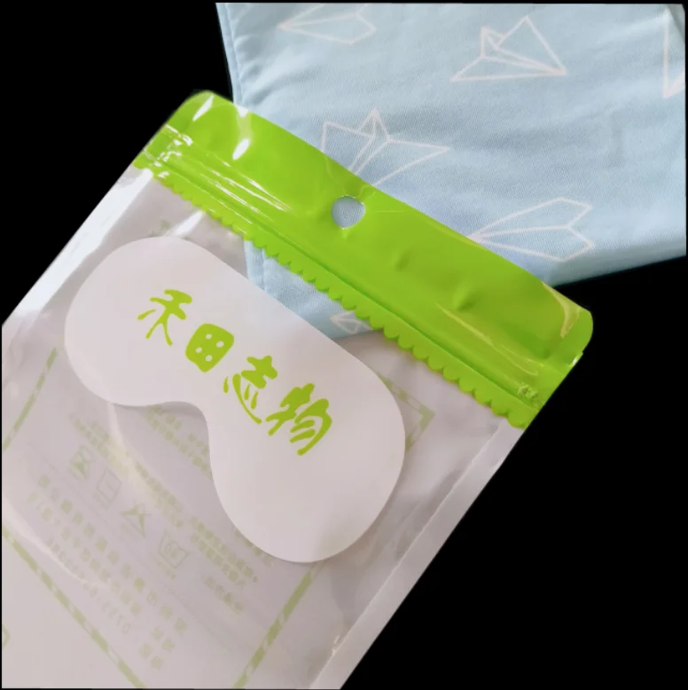 Customized Eye Patch Blackout Eye Mask Three Side Sealed Transparent Plastic Packing Bag Ice Sleeves Sock Zipper Self Sealed Bag